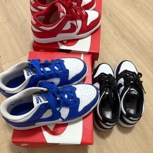 Nike Kids Sneakers - Red, Blue, and Black